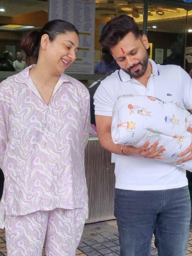New Parents Disha Parmar, Rahul Vaidya Make First Public Appearance With Newborn